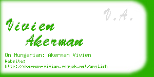 vivien akerman business card
